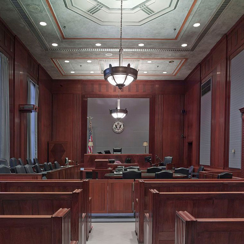 An image of a courtroom